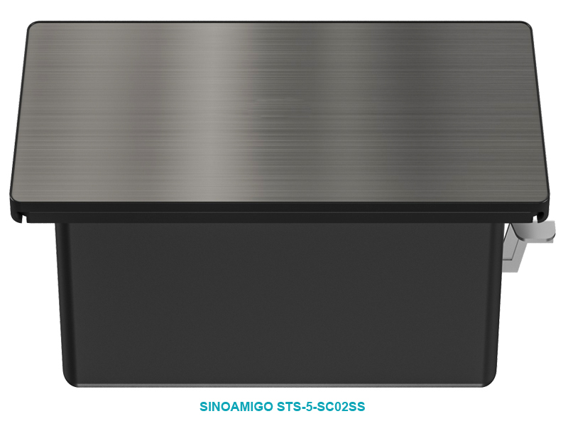 Hộp ổ điện âm bàn nắp trượt cao cấp sinoamigo STS-5-SC02SS  chính hãng